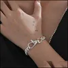 Braccialetti di fascino Vintage Boho Bracciale cavigliere per le donne Moda catena Sier Mtilayer Charm Bangle Braccialetti gioielli piede femminile 3683 Q Dhck7