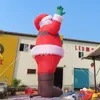 Gratis schip Outdoor Games Activiteiten 12m 40ft High Giant opblaasbare Santa Claus Old Kerstmis met wit licht