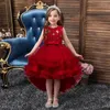 Mädchenkleider 2022 Kinderabendkleid Prinzessin Model Hochzeitsschwänze mittlere und große Kostümblume
