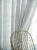 Rideau gris brodé de feux d'artifice, transparent, en Tulle Jacquard, pour fenêtre de salon, chambre à coucher, Voile, douanes Kicthen