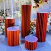 Dekoracja imprezy Wedding Props Pearl Origami Cylindryczny deser składany rzymski stół do stolika ozdobny