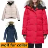 Womens Down Jacket Black Puffer Jacket Winter Coats Parkas Classic Outdoor Cold and Warm Thick With Long Trench Coat Quality Dålig Streetwear Päls krage jackor