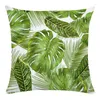 Poduszka Zielona pokrywa liści 18x18 cali pluszowa poduszka dekoracyjna sofa s PillowCover Decor Decor Blue Case