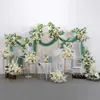Décoration de fête 6pcs extérieur pelouse fleur porte rideau fer arc pergola de mariage avec plinthes décors bricolage support pour fleurs ballons ceinture