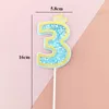 Festive Supplies Sequins Digital Candle Cake Topper Three-dimensional Delicate Insertion Children Birthday Card Home Decoration