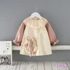 Passende Familien-Outfits, Frühlings-Familien-passende Schwester-Kleidung, lange Ärmel, rosa Kaninchen-Strampler, Prinzessin-Baby-Kleid, niedliche Kleidung, Outfits E9152 220915