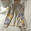 حياكة نسائية Tees Harajuku Vintage Painting Women Sweater Sweater Long Longe O-Neck Pullovers Autumn Outwear 220914