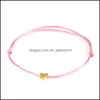 Charm Armbänder Glück Goldenes Kreuz Herz Armband Für Frauen Kinder Rote Schnur Einstellbare Handgemachte DIY Schmuck 235 R2 Drop Lieferung Dhhg0