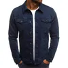 Men's Jackets Classic Slim Fit Men Denim Fashion Casual Jeans Coat Streetwear Turndown Collar Single Breasted Pockets Solid Outdars 220915