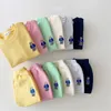 Set di abbigliamento Corea Abiti per bambini Tuta per neonato Cute Bear Head Ricamo Felpa Pantaloni 2 pezzi Tuta sportiva Set di vestiti per ragazze 220915