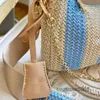 Borse Straw Stripes Hobo Borsa da sera Tessuto Borse Donna Borsa a tracolla Composito Catena Mini Borsa Alta qualità Triangolare Paillettes Coin Walle