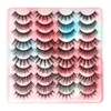 20 Pairs Faux Mink Eyelashes Wispy Soft Natural long Strip Lashes Extension Wholesale Eyelashes