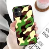 Camouflage Soft TPU -fall för iPhone 15 14 Plus Pro Max 13 12 11 XS Max XR X 8 7 6 6S iPhone15 Army Military Camo Fashion Green Blue Men Clear Phone Cover Back Hud