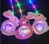 Jul Halloween Cartoon Flash Portable Starry Sky Flamingo Rabbit Ball Lantern Led Glowing Toy