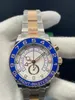 Роскошные мужские часы White Dial 42 -мм керамическое слово кольцо золото номером 904L из нержавеющей стали Montre de Luxe Автоматическая машина