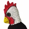 M￡scaras de festa White LaTex Rooster Adultos M￡scara de frango louco M￡scara Halloween Scary engra￧ado m￡scara de cosplay m￡scara de festa 220915