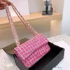 CC Omuz Çantası Tasarımcı Kadınlar İçin Çanta Kadınlar Zincir Under Emfil Çanta Izgara Desen Crossbody Çantalar Zincir Lady Purse 220708/220902