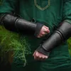 Party Supplies Medieval Larp Knight Arm Cuff Bracer Buckle Strap Armor Wrist Band Archer Gauntlet Costume Accessory Gear Leather Sheath For