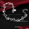 Link łańcucha łącza 925 Sterling Sier Fl Heart Aaa Cyrron for Women Wedding zaręczynowy biżuteria mody 834 Z2 Drop dostawa 2021 B DH56T