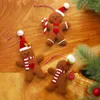 Christmas Decorations 3pcs Gingerbread Man Doll Ornaments Xmas Tree Hanging Pendant Decor for Home Navidad Year 220914