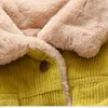 Casaco moda bebê menino menino jaqueta de inverno veludo peles grossos infantis infantis crianças quentes roupas de alta qualidade roupas 15y 220915