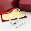 6MM 7MM Wide Bangle Silver Men Stainless Steel Cuff Bracelet With Diamond Crystal Decoration Women Jewelry Anniversary Gift Hight 3418
