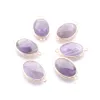 Perle di pietra di gemme naturali grezze ovali sfaccettate due accessori per fibbia per orecchini artigianali fai -da -te che producono bn402