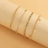 Retro Einfache Runde Pailletten Anhänger Armband Weibliche Persönlichkeit Kreative Gold Farbe Metall Armbänder Mädchen Mode Schmuck Geschenk