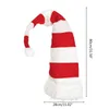 Berets C6UD Plush Striped Christmas Santa Hat Xmas Fluffy Family and Friend