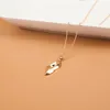 Elegant Women's Necklace S925 Sterling Silver Gold Plated Irregular Nude Empty Pendant Jewelry Banquet Party Accessories