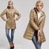 Womens Down Parkas Bang 7xl 8xl плюс длинная куртка зимняя ультрал светильника с пальто с капюшоном самка