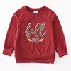 Familienübergreifende Outfits Girlymax Herbst Vibes Baby Mädchen Mommy Me Leopard Mama Mini Wein Boutique Top T-Shirts Kinder Kleidung Langarm 220914