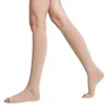 Sports Socks 1 Pair Compression Stockings Elastic Open Toe Knee High Varicose Veins Pressure