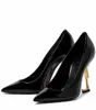 22ss Marques de luxe designer Chaussures habillées femmes talons hauts sandales escarpins Opyum 110mm blanc véritable pompe en cuir verni bout pointu à talons fins