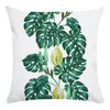 Poduszka Zielona pokrywa liści 18x18 cali pluszowa poduszka dekoracyjna sofa s PillowCover Decor Decor Blue Case