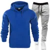 Testros de trilhas masculinos conjuntos de cores sólidas de suéter em branco do suéter europeu e americano Mulheres Moda Mulher Plus Velvet Sports Hoodies