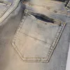 Jeans da uomo Jeans da uomo Jeans skinny da uomo Pantaloni firmati Rip Slim Fit con falda mimetica in osso Biker grigio Denim Stretch Foro per ginocchio da motociclista Lungo dritto