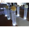 Party Decoration Holiday White 6 PCS 110CM Diameter Crystal Wedding Road Lead Acrylic Centerpiece For Event