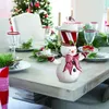 Décorations de Noël Bonhomme de neige Titulaire de friandises Fête Cupcake Dessert Dîner Ornement Serveur Cadeau Noël 220914