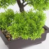 Flores decorativas plantas artificiales macetas bonsai realista hermosa simulaci￳n ornamental agujas de pino cipreses para el hogar
