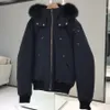 Uomini da 3q in pelliccia scenografo scambiatore imbottito cappotto inverno tasche con cerniera inverno tasche esterne