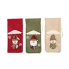 Sac de bouteille de vin en jute de jute de jute de snowman Elk Christmas Champagne Bottle Sac Party Table Hobe Up Products