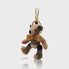 Luxury brand cashmere Bear Keychain for bag charm women decorative accessory Metal buckle ring High qulity famous design