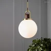 Pendant Lamps Glass Lampshade Dining Room Led Gold Living Bedroom Light Nordic Lamp Loft Parlor Decoration