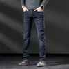 Jeans Men's Spring and Autumn Slim Straight Tube 2022 Winter Middle Aged Dad Washed Trendy Pants Men