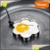 Utensili per uova 5 Stile Acciaio inossidabile Fritto Egg Shaper Mod Frittata Decorazione Frittura Pancake Utensili da cucina Accessori da cucina Goccia Deli Dhpnq