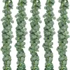 Flores decorativas 2m/tira planta artificial eucalipto torcido Rattan Ivy Wrinalh Floral Green Vines Wedding Garden Decoração