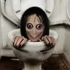 Партия маски Scary Momo Mask Game Game Horror Latex Mask Full Head Momo Mask Big Eye с длинными париками 220915