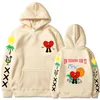 Herrtröjor tröjor dålig bunny un verano sin ti grafik dubbelsidig tryck hoodie kvinnor överdimensionerade unisex pullover streetwear rockar 377