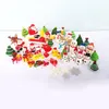 Decorative Figurines Santa Claus Christmas Tree Snowman Gift House Miniatura Ornament Craft Decor Miniature Home Decoration DIY Accessories